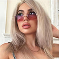Rimless Retro Sunglasses Women Luxury Eyeglasses For Women/Men Vintage Glasses Women Mirror Oculos De Sol Feminino