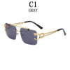 New Retro Rimless Sunglasses For Men Steampunk Sunglasses Punk Fashion Glasses Vintage Shades Gafas De Sol Sonnenbrill Sun