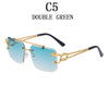 New Retro Rimless Sunglasses For Men Steampunk Sunglasses Punk Fashion Glasses Vintage Shades Gafas De Sol Sonnenbrill Sun