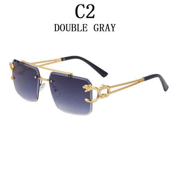 New Retro Rimless Sunglasses For Men Steampunk Sunglasses Punk Fashion Glasses Vintage Shades Gafas De Sol Sonnenbrill Sun