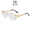 New Retro Rimless Sunglasses For Men Steampunk Sunglasses Punk Fashion Glasses Vintage Shades Gafas De Sol Sonnenbrill Sun
