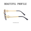New Retro Rimless Sunglasses For Men Steampunk Sunglasses Punk Fashion Glasses Vintage Shades Gafas De Sol Sonnenbrill Sun