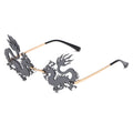 New Unique Rimless Punk Sunglasses Women Fashion Dragon And Phoenix Glasses Men Colorful Party Glasses For Female Shades