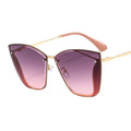 Cat's eye ladies metal color sunglasses fashion casual UV cross-border Europe and online celebrity sunglasses