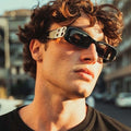 Vintage Sunglasses Men Fashion Retro Punk Sun Glasses Male Brand Designer Luxury Small Frame Hip Hop