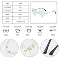 Fashion Unique Love Heart Tear Shape Sunglasses Women Colorful Rimless Eyewear Vintage Clear Ocean Lens Female Sun Glasses