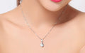 Necklace Silver Zircon Korean Style Versatile Choker Chain Necklace Pendant Female Jewelry FHN034