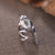 Balmora Silver Frog Earring Cuff