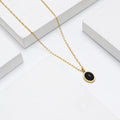 Black Onyx & White Opal Necklace