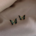 Butterfly Emerald Green Earrings