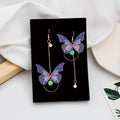 Butterfly Pearl Tassel Earrings