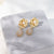 Camelia Flower & Stone Drop Earrings