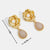 Camelia Flower & Stone Drop Earrings