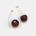 Celia Rouge Wine Red Cherry Earrings