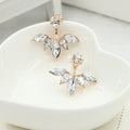 Crystal Flora Leaf Earrings