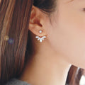 Crystal Flora Leaf Earrings