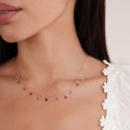 Crystal Rainbow Silver Necklace
