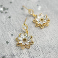 Crystal Sunflower Earrings