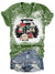 Watermelon Truck Gnome Tie Dye V Neck T-Shirt