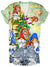 Christmas Fun Gnome Print V-Neck Tee