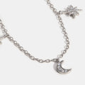 Estrella Star & Moon Silver Necklace
