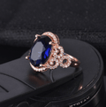 Ring Luxury 925 Sterling Silver Gemstone Ring - FHR096