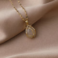 Golden Tulip Crystal Necklace