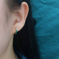 Irina Teal Hoop Earrings