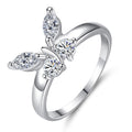 Luxe Crystal Butterfly Ring