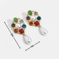 Monet Crystal & Pearl Drop Earrings