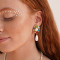 Monet Crystal & Pearl Drop Earrings