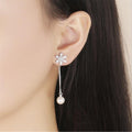 Pearl & Crystal Snowflake Earrings