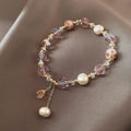 Pink Crystal & Pearl Bracelet