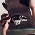 Ring Luxury 925 Silver Wedding Bridal Ring Set FHR001