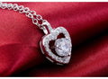 Necklace 925 Sterling Silver Heart Shape Pendants necklace with Chain FHN038