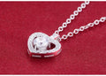 Necklace 925 Sterling Silver Heart Shape Pendants necklace with Chain FHN038