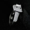 Ring Free - Luxury 925 Silver Wedding Bridal Ring Set FHR001