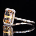 Ring 925 Silver Luxury Crystal CZ Stone Ring Boho Ring - FHR095