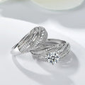Ring 925 sterling silver luxury brand wedding ring set FHR017
