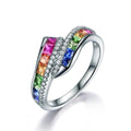 Ring Silver 925 Trendy Luxury Gemstone Women Ring FHR088