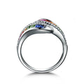 Ring Silver 925 Trendy Luxury Gemstone Women Ring FHR088