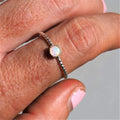 Ring Women's Fashion Simple Round 925 Ring Courtship Gift Daily Wear Jewelry FHR080