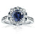 Ring 9 / blue Luxury Flower Shaped Vintage  Rings - FHR090