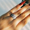 Ring Luxury 925 Silver Wedding Bridal Ring Set FHR001