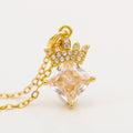 Royal At Heart' Crystal Crown Necklace