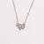 Silver Crystal Bow Necklace