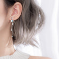 Silver Galaxy Drop Earrings