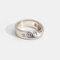 Silver Numbers Twisted Ring