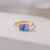 Taurus Blue Quartz Crystal Ring
