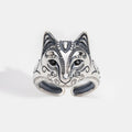 Vintage Silver Cat Mask Ring